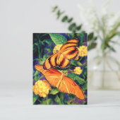 蝶絵を描葉書 ポストカード (スタンド正面)
