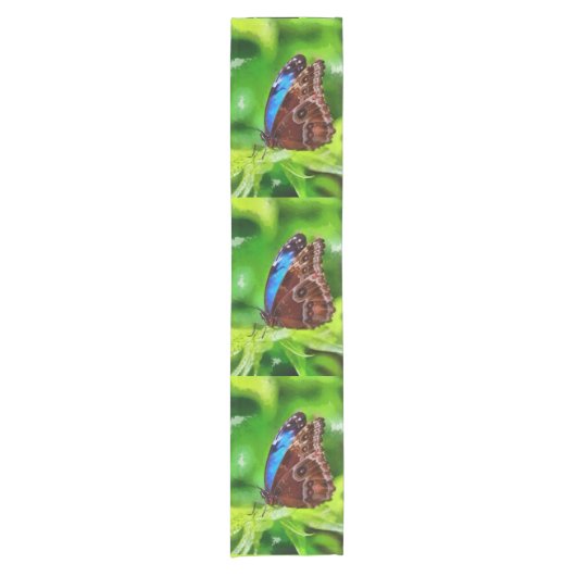 蝶絵画虫 ショートテーブルランナー (正面)