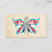 蝶編み物針の編機械の名刺 名刺 (正面)