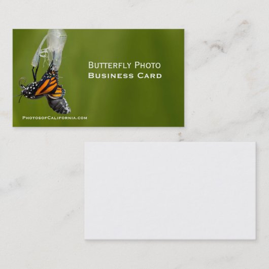 蝶繭の写真の名刺のテンプレート 名刺 (正面/裏面)