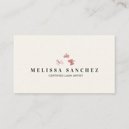 蝶美しいまつげサロン名刺 名刺 (正面)