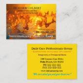 蝶美しい信頼できる介護者 名刺 (正面/裏面)