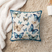 蝶美しい クッション (ブランケット)