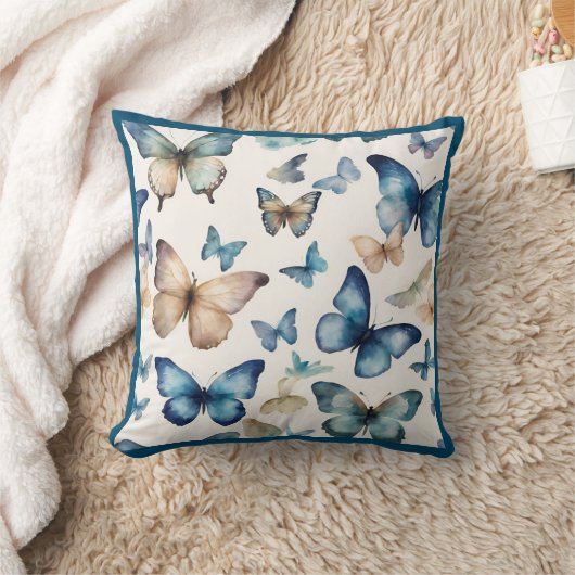 蝶美しい クッション (ブランケット)