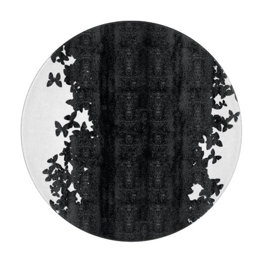 蝶群れパターン カッティングボード (正面)