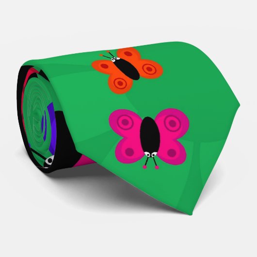 蝶群れ ネクタイ (ロール)