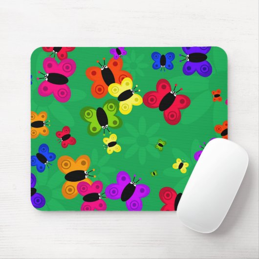 蝶群れ マウスパッド (マウス)