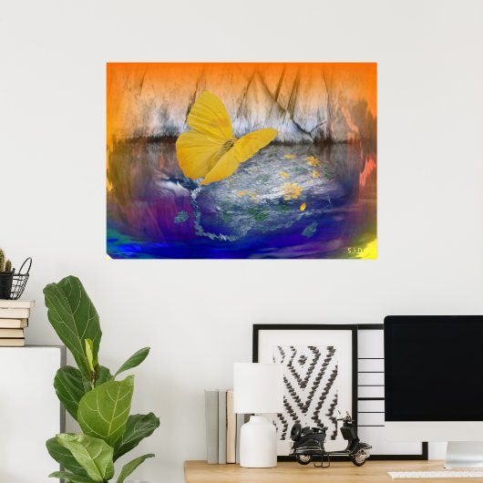 蝶羽の静寂 ポスター (ホームオフィス)