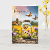 蝶考えの瓶 カード (黄色い花)