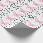 蝶胸部乳がん ラッピングペーパー (角)