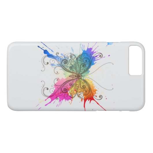 蝶色のしぶき Case-Mate iPhoneケース (裏面(横))