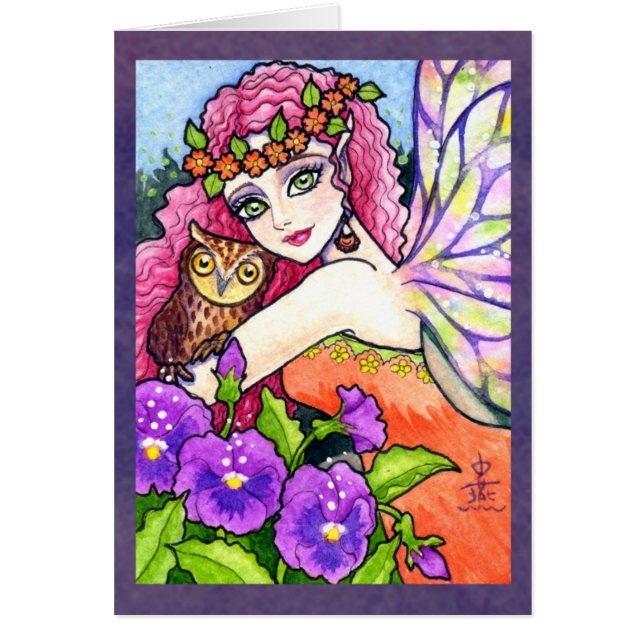 蝶花のアンハワード著妖精のファンタジーカード (正面)