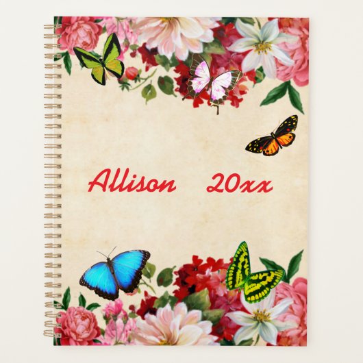 蝶花の枠 プランナー手帳 (正面)