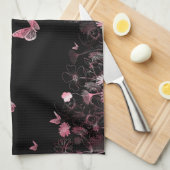 蝶花の畑 キッチンタオル (四つ折り)