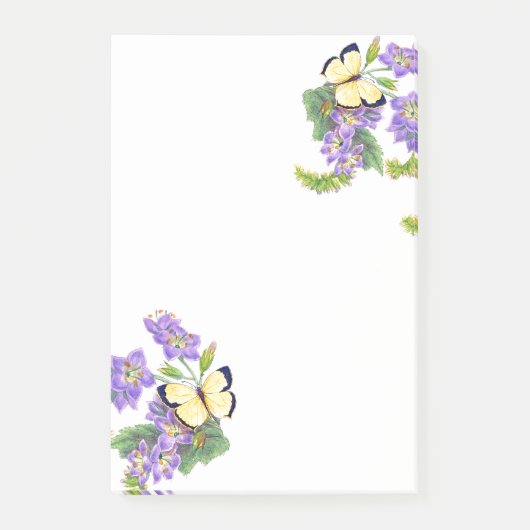 蝶花の花の庭のポスト・イット ポストイット (正面)