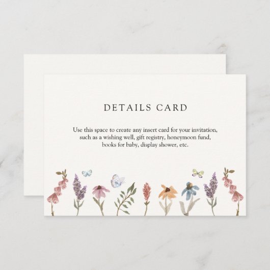 蝶花園詳細囲いカード エンクロージャーカード (正面/裏面)