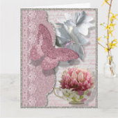 蝶茶デザイナーすべての行事カード カード (黄色い花)