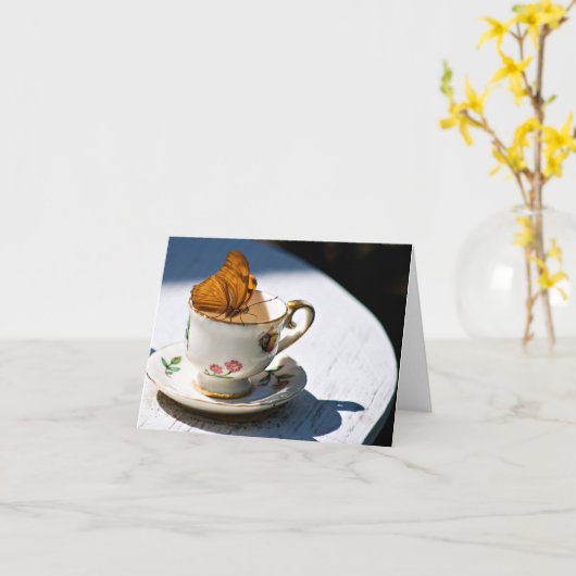 蝶茶 カード (黄色い花)