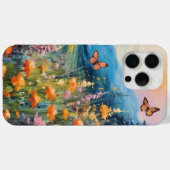 蝶草地カラフル色彩の鮮やかIPhoneケース Case-Mate iPhoneケース (裏面 (横))