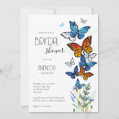 蝶草花ブライダルシャワー招待状 招待状 (正面)