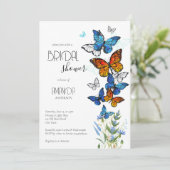 蝶草花ブライダルシャワー招待状 招待状 (スタンド正面)