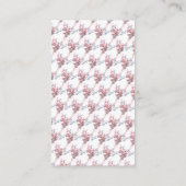 蝶葉エレガント赤ちゃんシャワーオムツラッフル エンクロージャーカード (裏面)