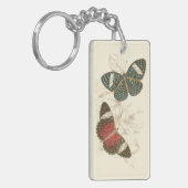 蝶葉付きセピカラフルア キーホルダー (正面左)