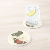 蝶葉付きセピカラフルア コースター (側面)