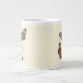 蝶葉付きセピカラフルア ジャンボコーヒーマグカップ (正面)