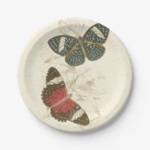 蝶葉付きセピカラフルア ペーパープレート (正面)