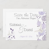 蝶薄紫梅キク保存日 セーブザデート (正面/裏面)