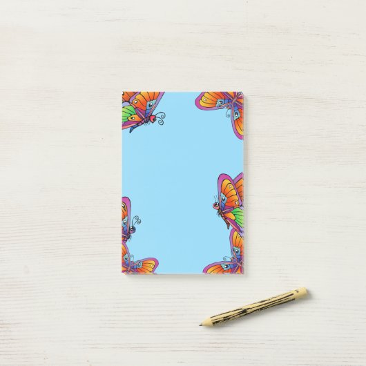 蝶蝶 ポストイット (デスク上)