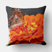 蝶装飾的な枕 クッション (裏面)