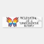 蝶誇りを持った類ターナー症候群の母 バンパーステッカー (正面)