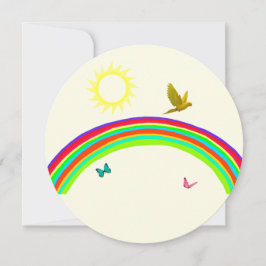 蝶誕生日カード 招待状