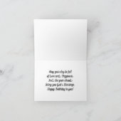 蝶誕生日グリーティングカード付き猫 カード (内部)