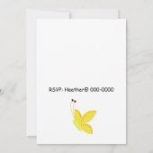 蝶誕生日招待状 招待状 (裏面)