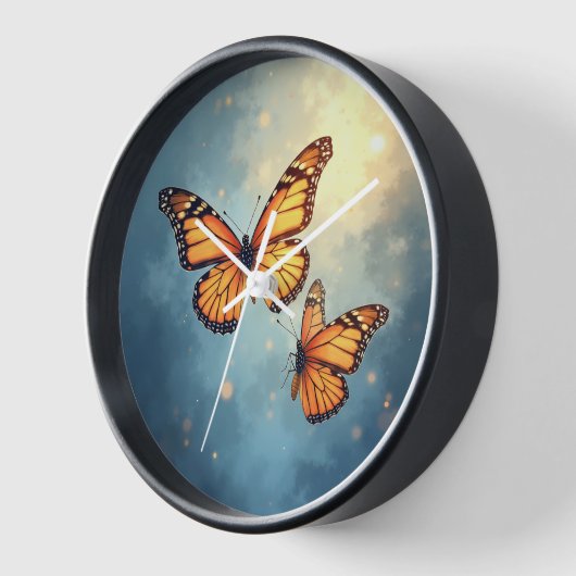 蝶輝く壁時計 壁時計 (傾斜)