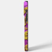 蝶金ゴールドグリッターピンク背景 Case-Mate iPhoneケース (裏面 / 左)