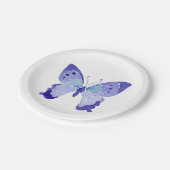 蝶青水色蝶結婚類 ペーパープレート (アングル)