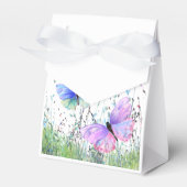 蝶飛んでいるギフトボックス フェイバーボックス (正面サイド)