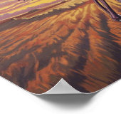 蝶飛んでいるスケルトンプリントポスターウォールアート ポスター (角)