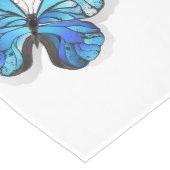 蝶飛んでいるモルフォと（昆虫）オオカバマダラ、モナーク ミディアムテーブルランナー (コーナー)