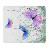 蝶飛んでいる切り盤 カッティングボード (正面)