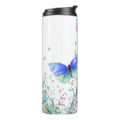 蝶飛んでいる熱タンブラー タンブラー (回転左)