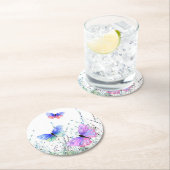 蝶飛んでいる紙コースター ラウンドペーパーコースター (インサイチュ)