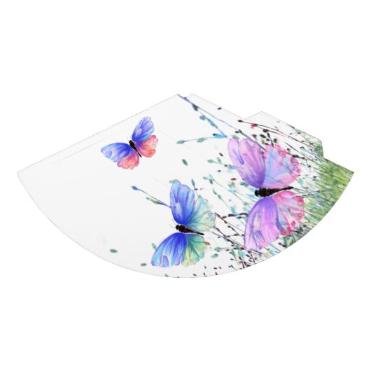 蝶飛んでいる紙パーティー帽子 パーティーハット (正面)