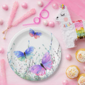 蝶飛んでいる紙プレート ペーパープレート (パーティー)