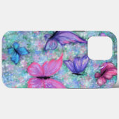 蝶飛んでいるiPhoneケース Case-Mate iPhoneケース (裏面 (横))