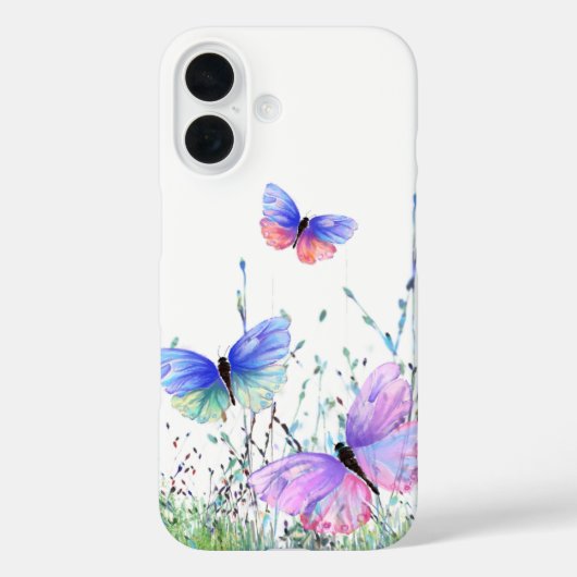 蝶飛んでいるiPhoneケース Case-Mate iPhoneケース (裏面)